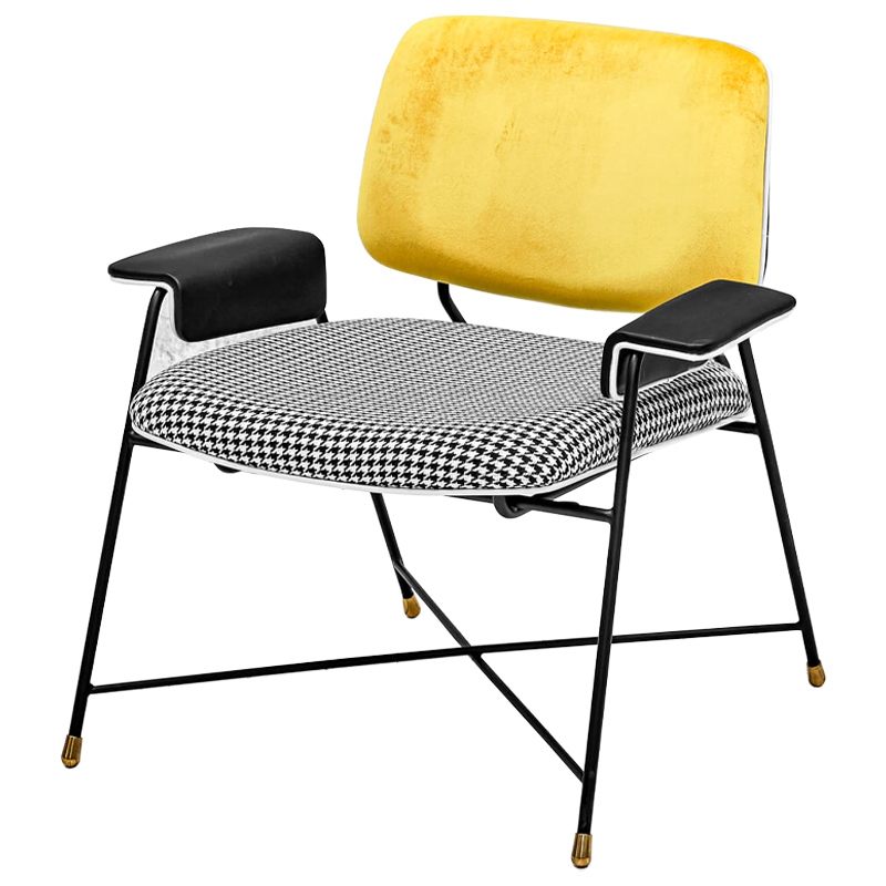 Кресло Bagot Chair Yellow Черно-белый Желтый в Краснодаре | Loft Concept 