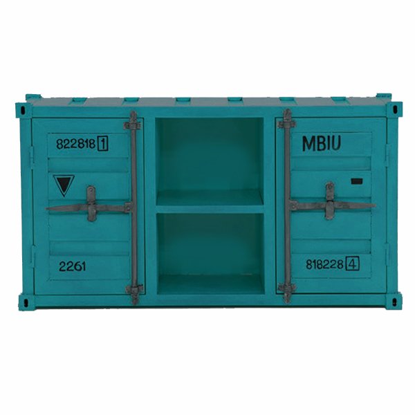 ТВ тумба Морской контейнер Loft TV container turquoise Бирюзовый в Краснодаре | Loft Concept 