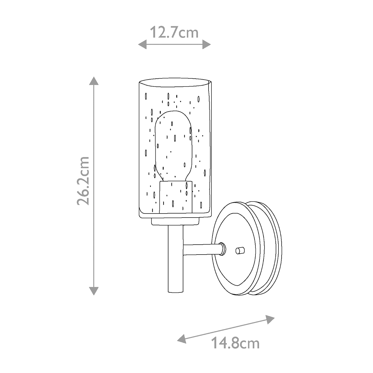 Бра с плафоном в форме цилиндра из прозрачного стекла с пузырьками Hinkley в Краснодаре