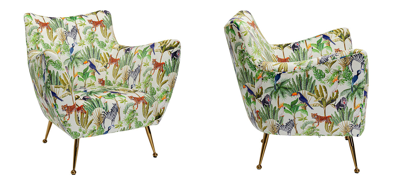 Кресло с принтом животных Animal planet - фото