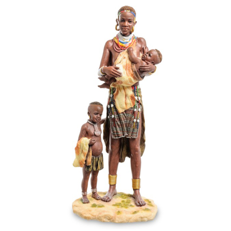 Статуэтка African woman with children Коричневый Мульти в Краснодаре | Loft Concept 