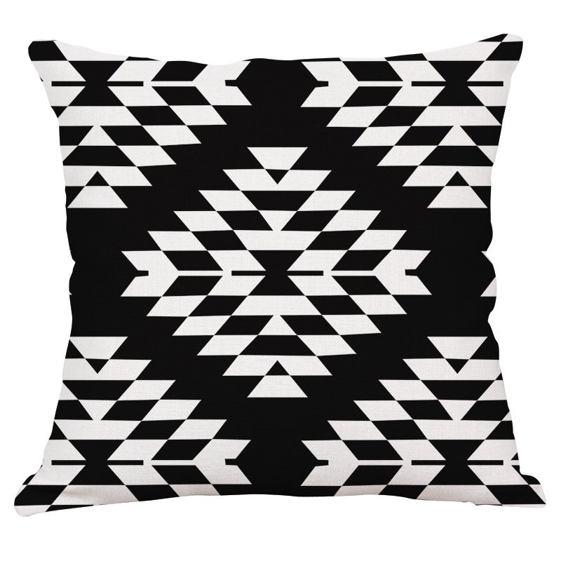 Декоративная подушка Black and White Pattern #3 Черно-белый в Краснодаре | Loft Concept 