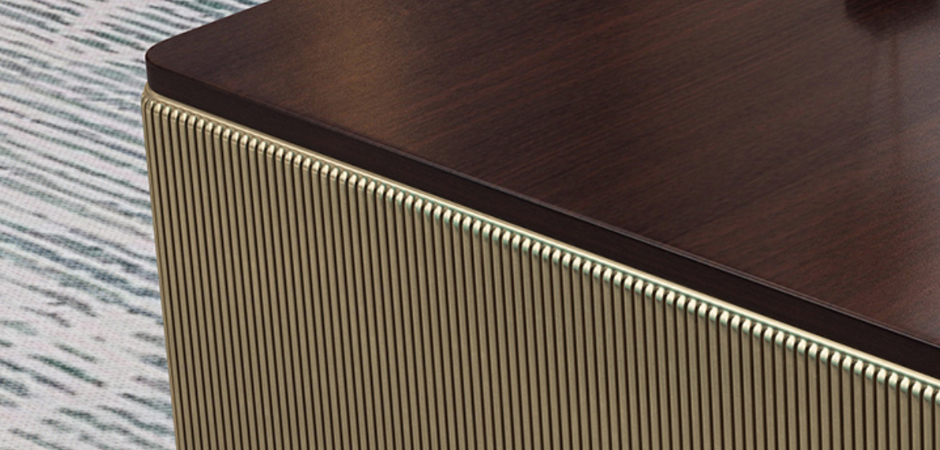 Birmingham Textured Coffee Table Gold - фото №3