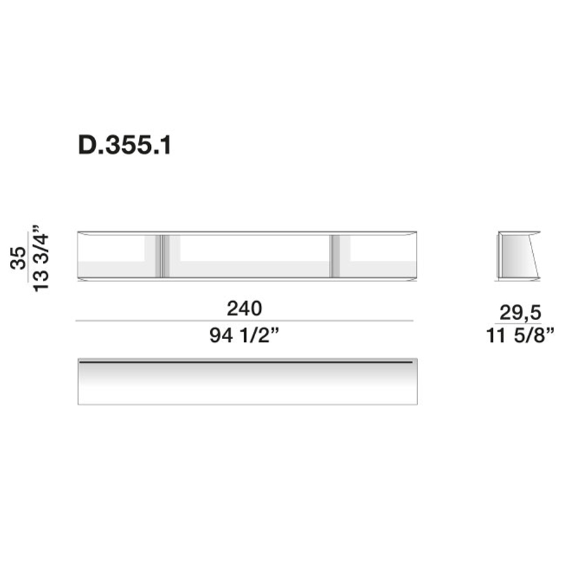 Дизайнерская подвесная полка Gio Ponti D.355.1 - D.355.2 Hanging Bookcase в Краснодаре