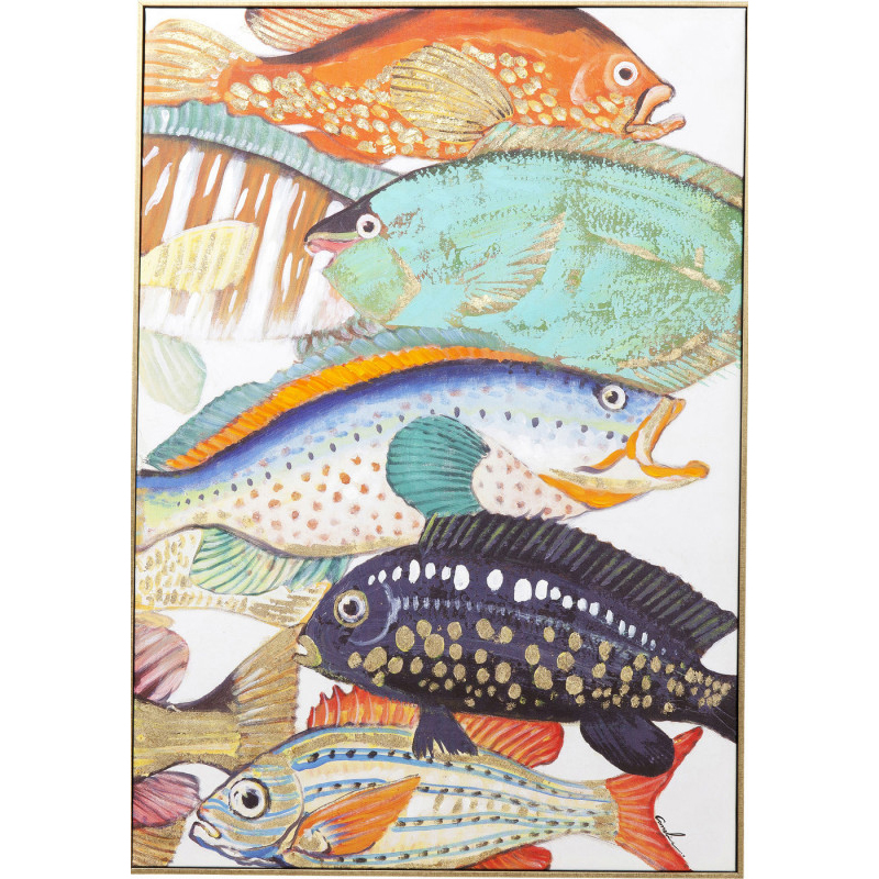 Картина Colorful Fish Painting Мульти в Краснодаре | Loft Concept 