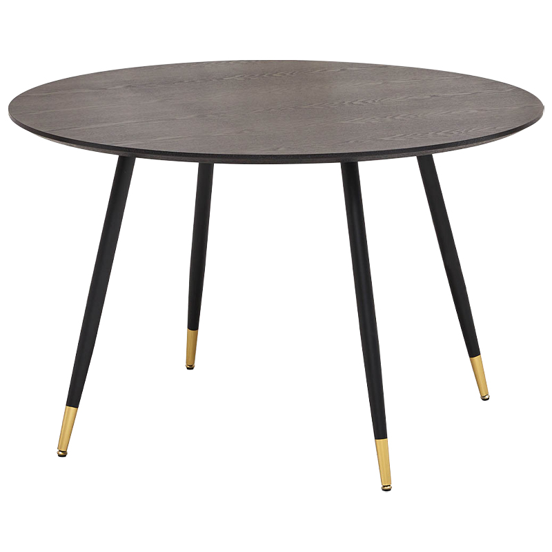 Круглый обеденный стол Mateo Round Dinner Table Коричневый Латунь в Краснодаре | Loft Concept 