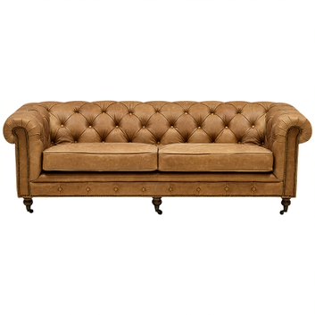 Диван Chesterfield Cinnamon Leather Sofa из винтажной кожи Корица в Краснодаре | Loft Concept 