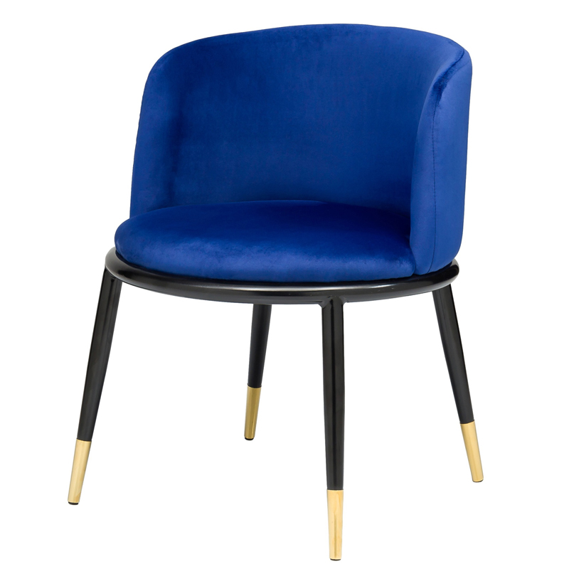 Стул Dining Chair Foucault Blue Синий Черный Золотой в Краснодаре | Loft Concept 