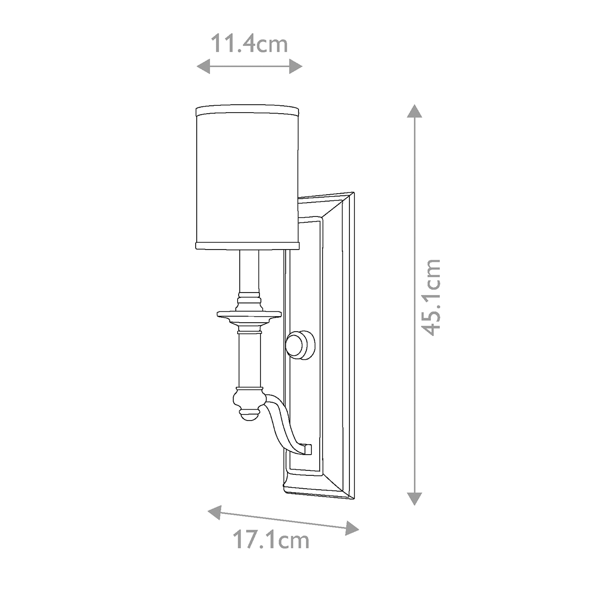 Бра с белым цилиндрическим абажуром в классическом стиле Hinkley в Краснодаре