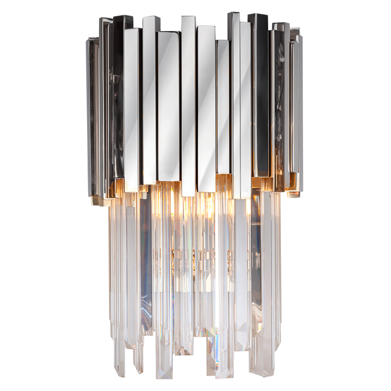 Бра Luxxu Modern Cascade Wall Lamp Silver 40 Прозрачное Стекло Серебряный в Краснодаре | Loft Concept 