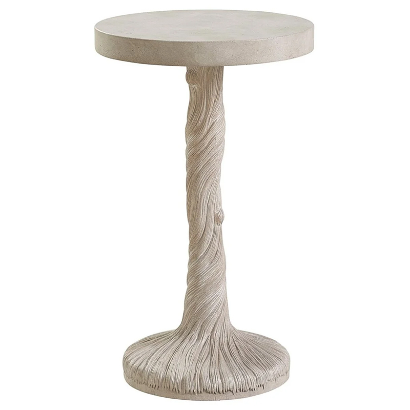 Приставной стол Barclay Butera Malibu Saddle Peak Round Accent Table Бежевый в Краснодаре | Loft Concept 