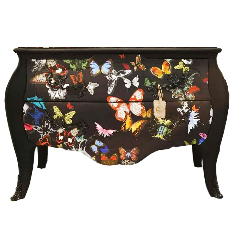 Комод Бабочки Chest of Drawers Night Butterflies Черный Мульти в Краснодаре | Loft Concept 