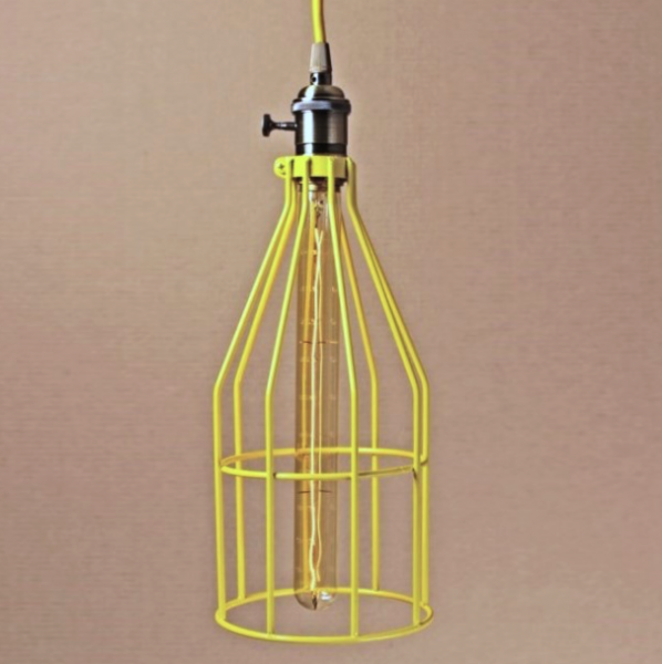 Подвесной светильник Wire Cage Pendant Twix Yellow Желтый в Краснодаре | Loft Concept 