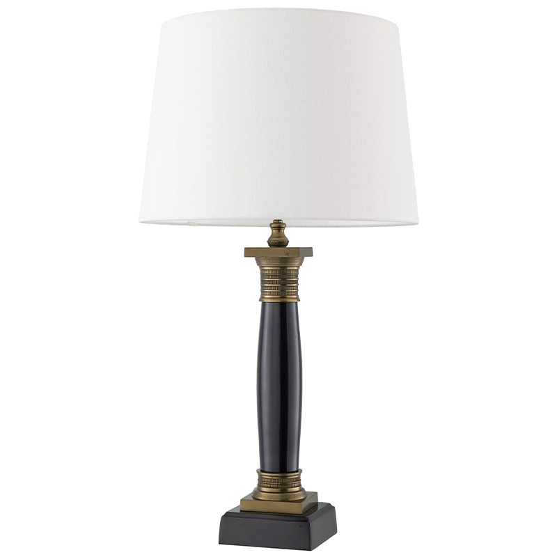 Настольная лампа Eichholtz Table Lamp Napoleon Латунь Черный Белый в Краснодаре | Loft Concept 