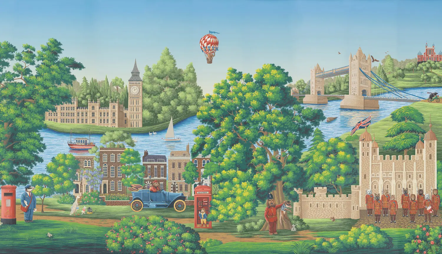 Обои ручная роспись Little London Jubilee Colourway Обои ручная роспись Little London Jubilee Colourway - постер Loft-Concept в Краснодаре