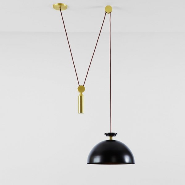 Подвесной светильник Shape up Pendant Hemisphere Black Латунь Черный в Краснодаре | Loft Concept 