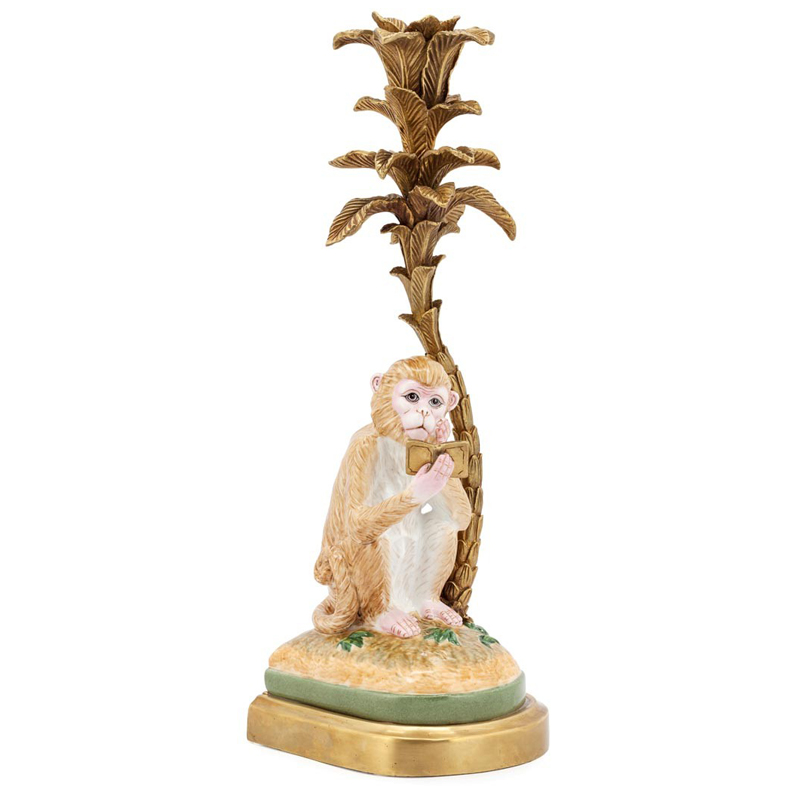 Подсвечник CANDLEHOLDER MONKEY ATLANTIDE L Бежевый Бронза в Краснодаре | Loft Concept 