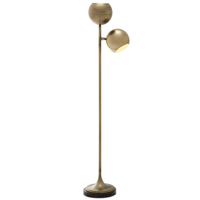 Торшер Eichholtz Floor Lamp Compton Brass Латунь Черный в Краснодаре | Loft Concept 