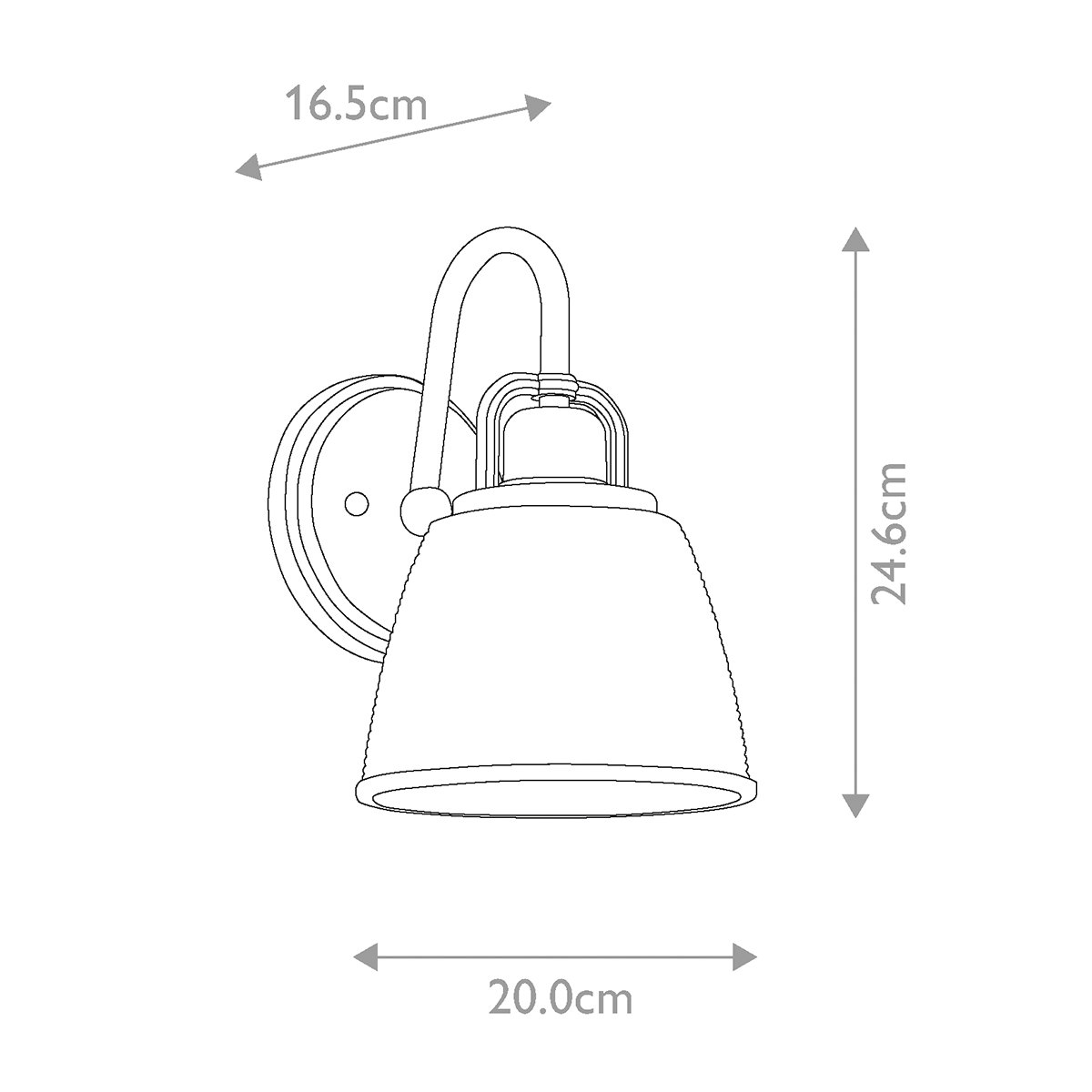 Бра с прозрачным рифленым плафоном в форме колокола Quoizel в Краснодаре