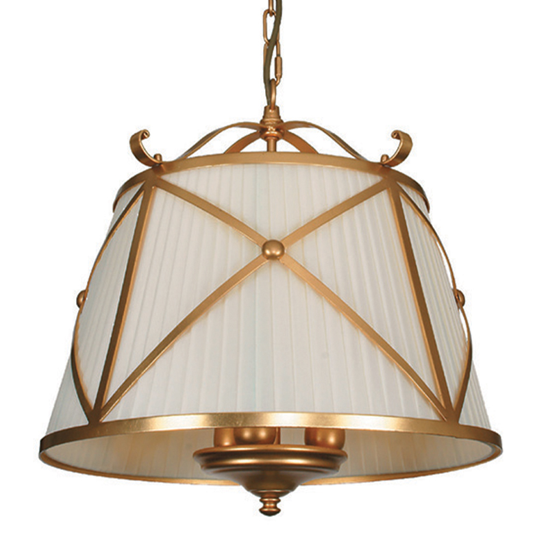 Люстра абажур Provence Lampshade Light Gold Chandelier Бежевый Золотой в Краснодаре | Loft Concept 