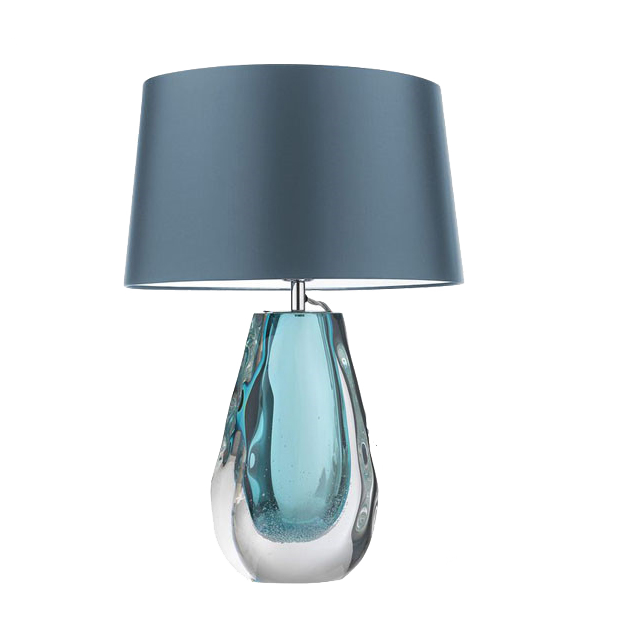 Настольная лампа Anya Peacock Table Lamp Хром Прозрачный Голубой в Краснодаре | Loft Concept 