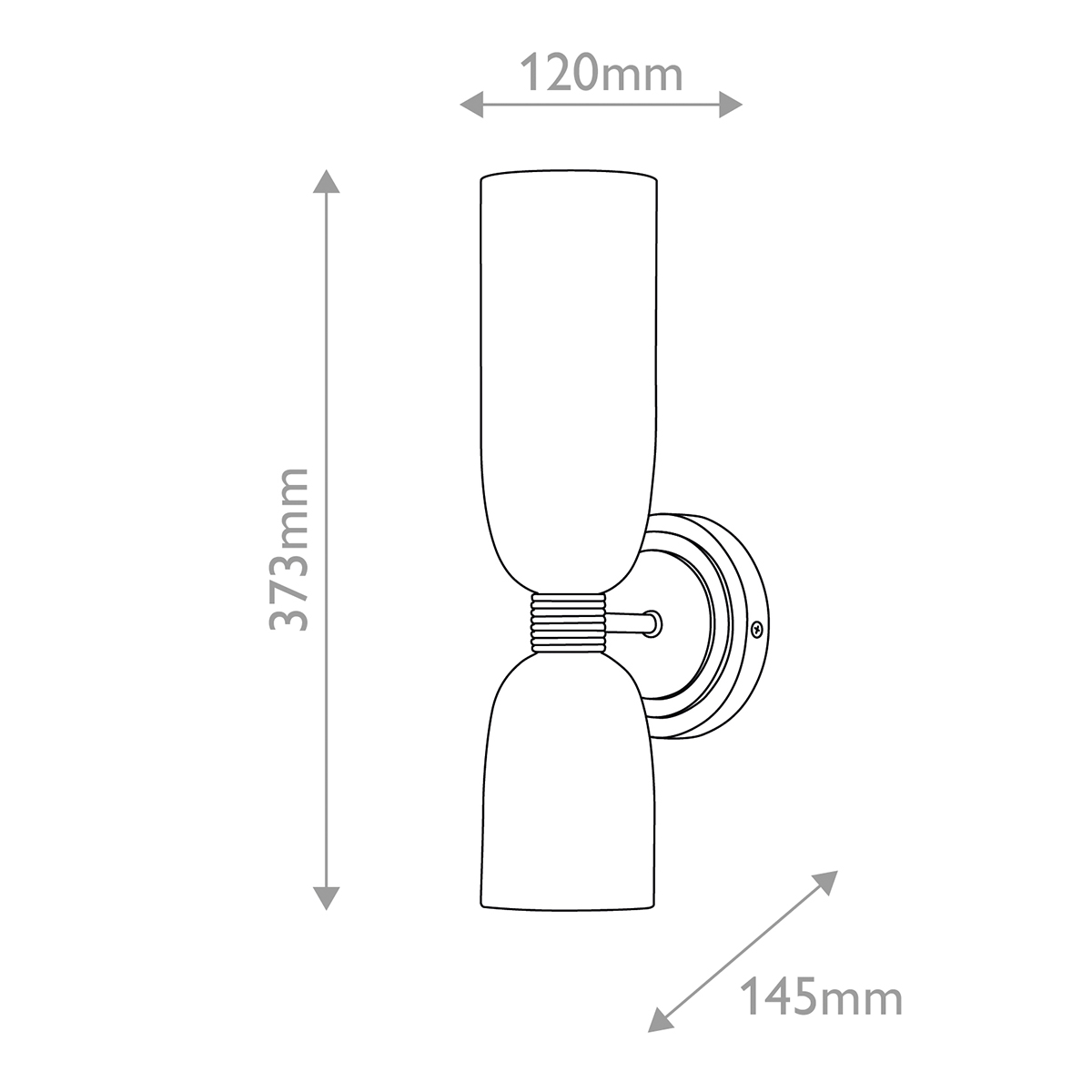 Бра для ванных комнат вертикальное с двумя матовыми белыми стеклянными плафонами Hinkley в Краснодаре