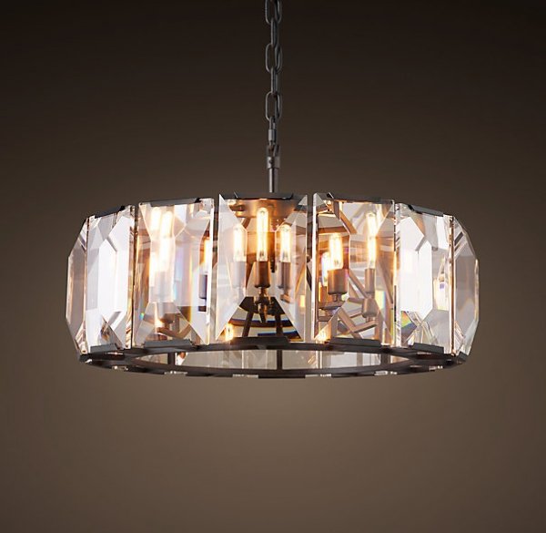 Люстра RH Harlow Crystal Round Chandelier 6 Черный в Краснодаре | Loft Concept 