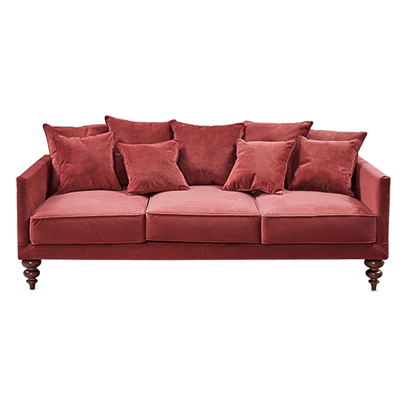 Диван Graceful Details Sofa Crimson Коричневый Малиновый (Crimson) в Краснодаре | Loft Concept 