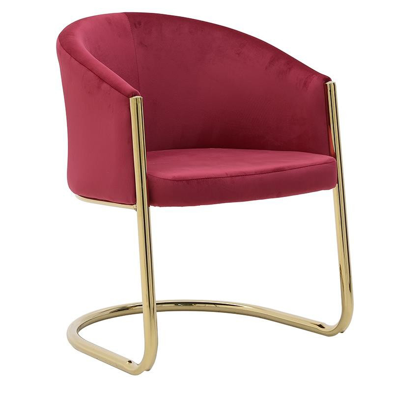 Стул Imelda Chair Crimson Малиновый (Crimson) Глянцевое золото в Краснодаре | Loft Concept 