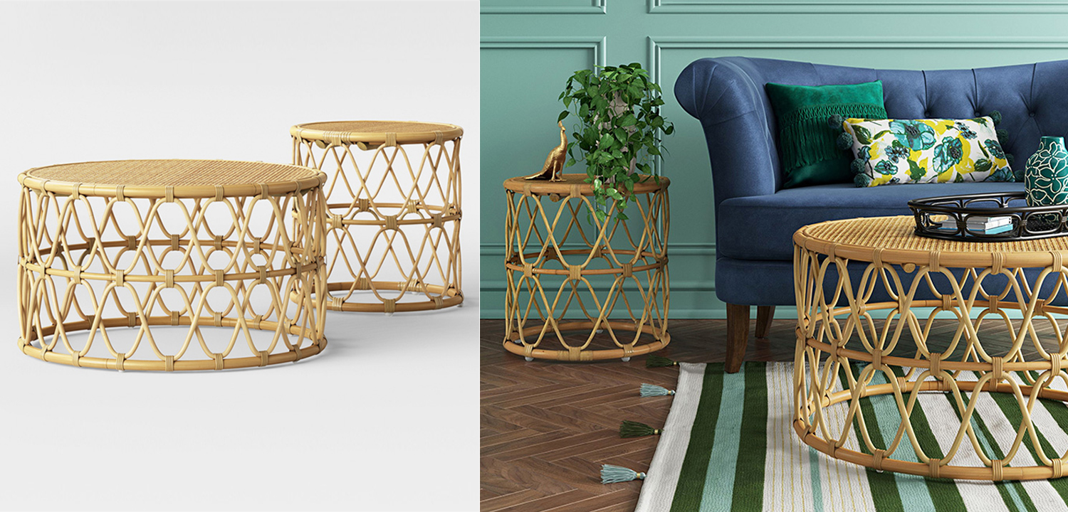 Приставной стол Lotta Wicker Table - фото