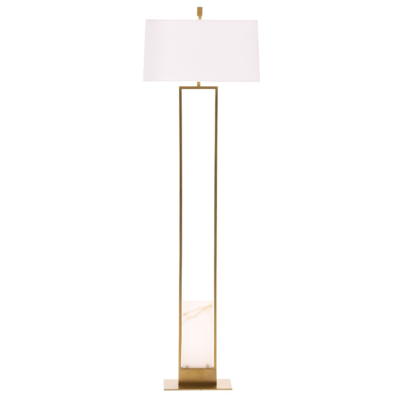 Торшер Arteriors MARKHAM FLOOR LAMP Brass Латунь Белый в Краснодаре | Loft Concept 