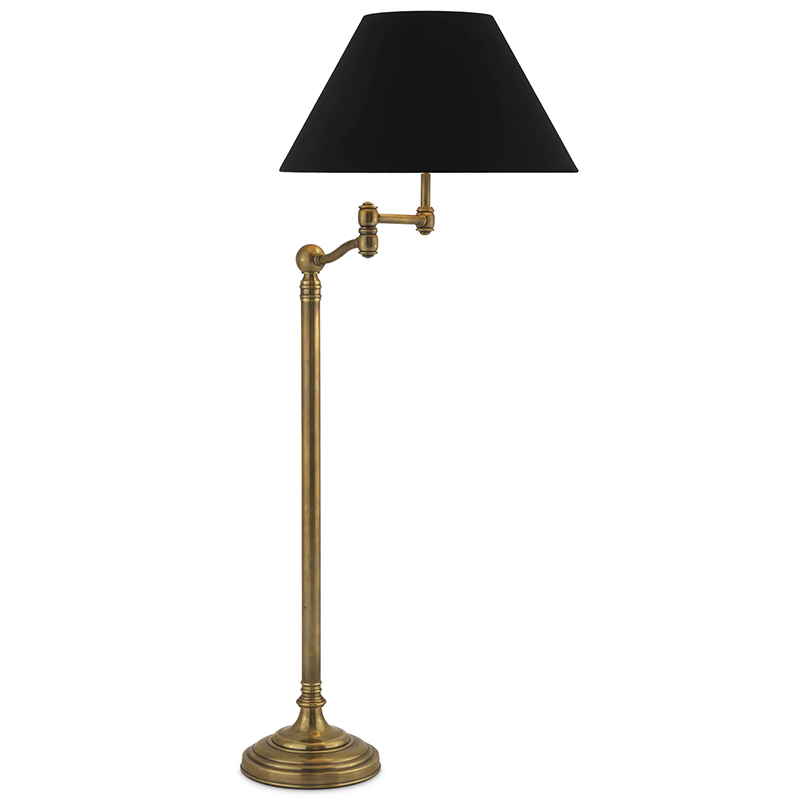 Торшер Eichholtz Floor Lamp Regis Brass Черный Винтажная латунь в Краснодаре | Loft Concept 