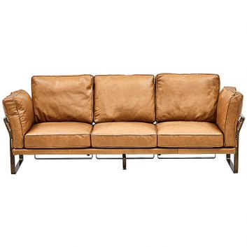 Диван кожаный Didier Beige Leather Sofa Бежевый в Краснодаре | Loft Concept 