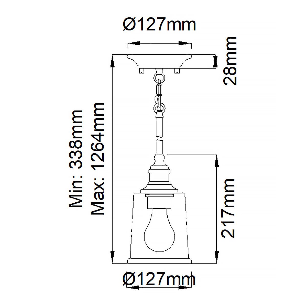 Подвесной светильник со стеклянным плафоном в форме колокола с эффектом пузырьков Kichler в Краснодаре