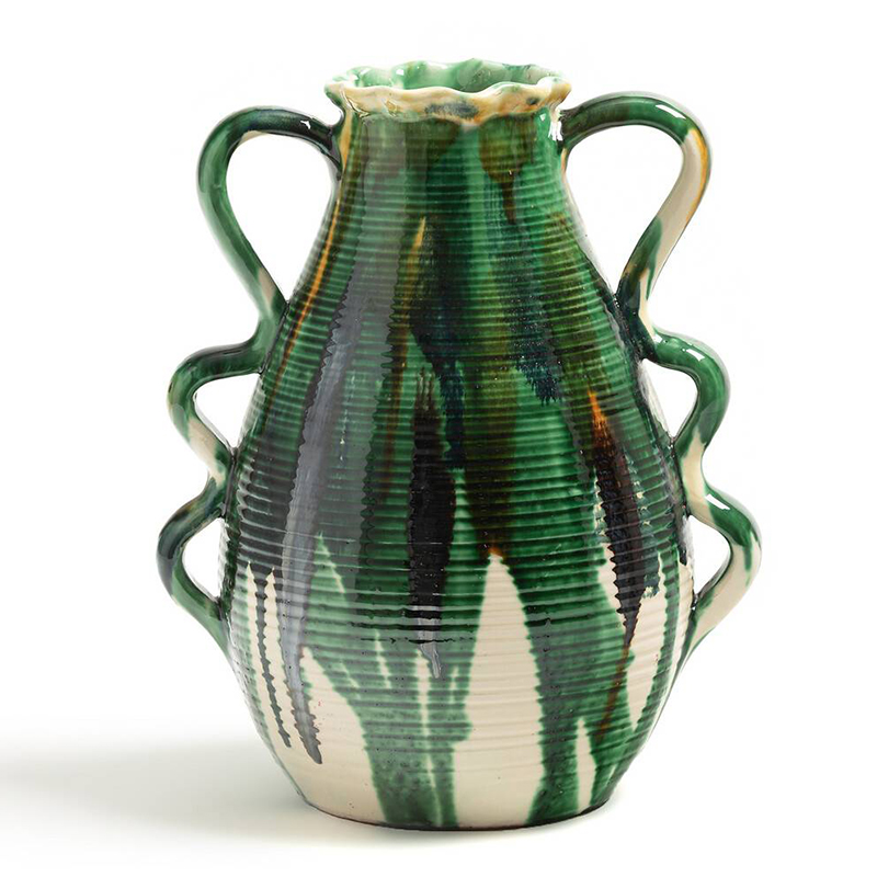 Ваза Faience Vase II Белый Зеленый Желтый Синий в Краснодаре | Loft Concept 