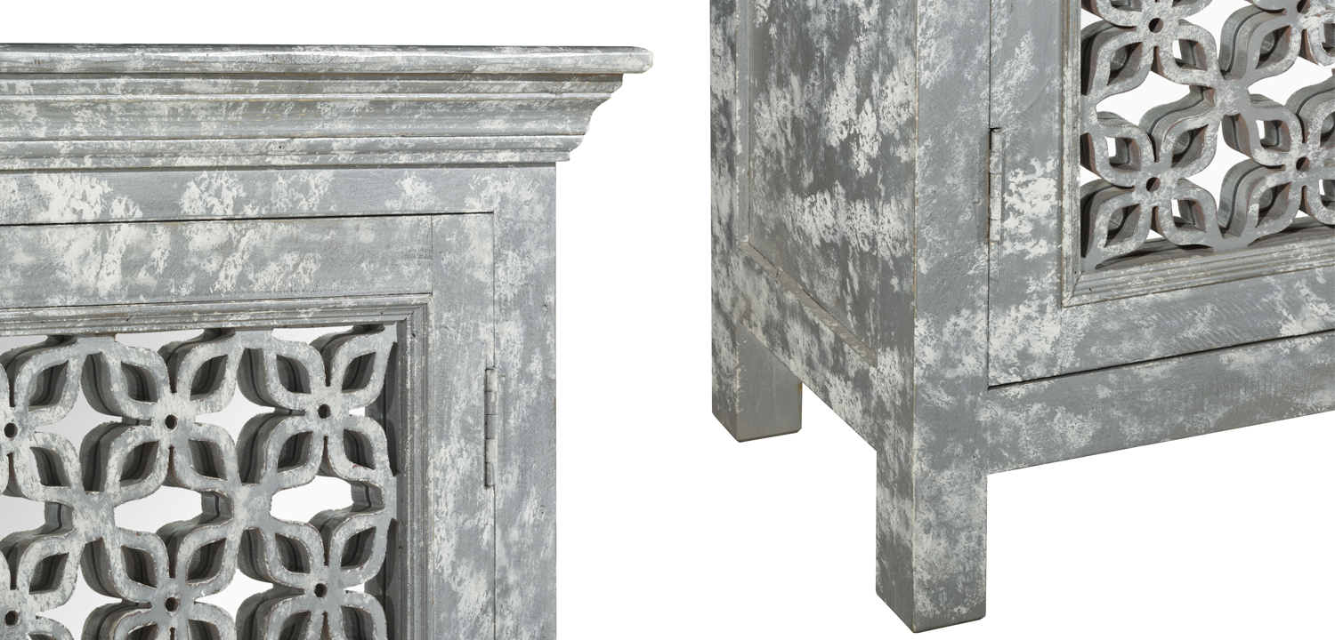 Комод в стиле прованс с декорированным резным фасадом Asger Provence Chest of Drawers - фото