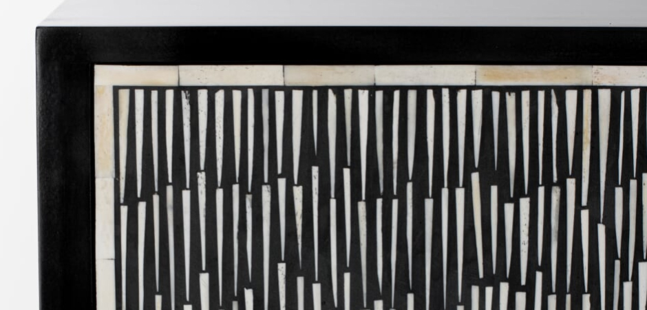 Буфет инкрустированный Inlaid Bone Black and white - фото №1