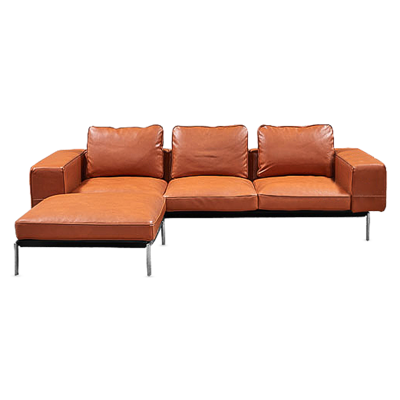 Диван Minimalistic Ginger Corner Sofa Хром Терракотовый Диван Minimalistic Ginger Corner Sofa Хром Терракотовый в Краснодаре | Loft Concept
