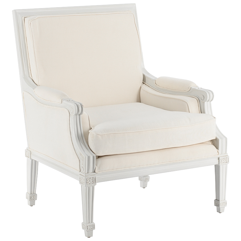 Кресло French Provence Armchair Ferrand ivory Белый ivory ( слоновая кость ) в Краснодаре | Loft Concept 