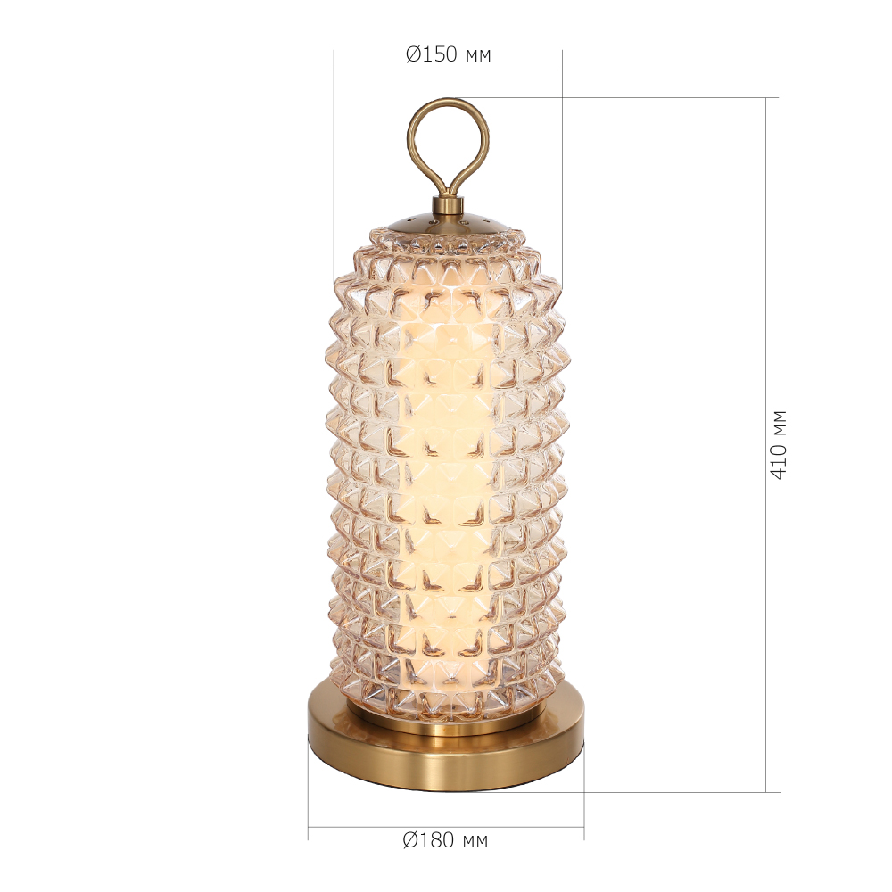 Настольная лампа с факутрным стеклянным плафоном Sonora в Краснодаре