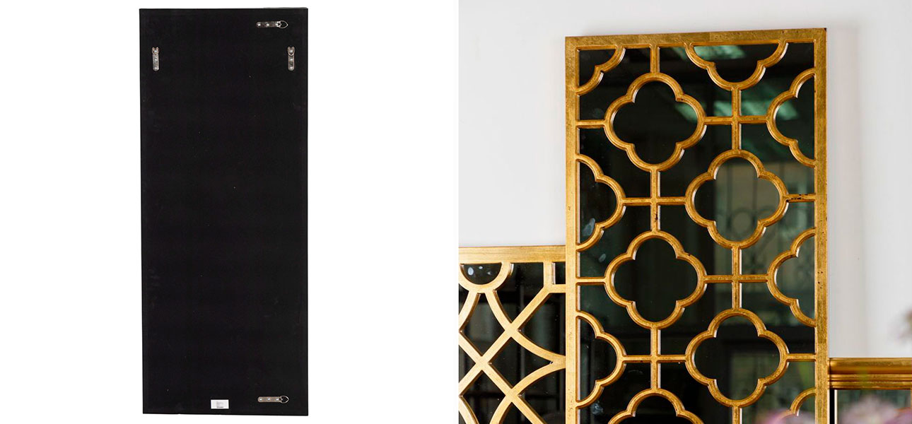 Зеркало настенное с золотым багетом Jacqueline - фото №1