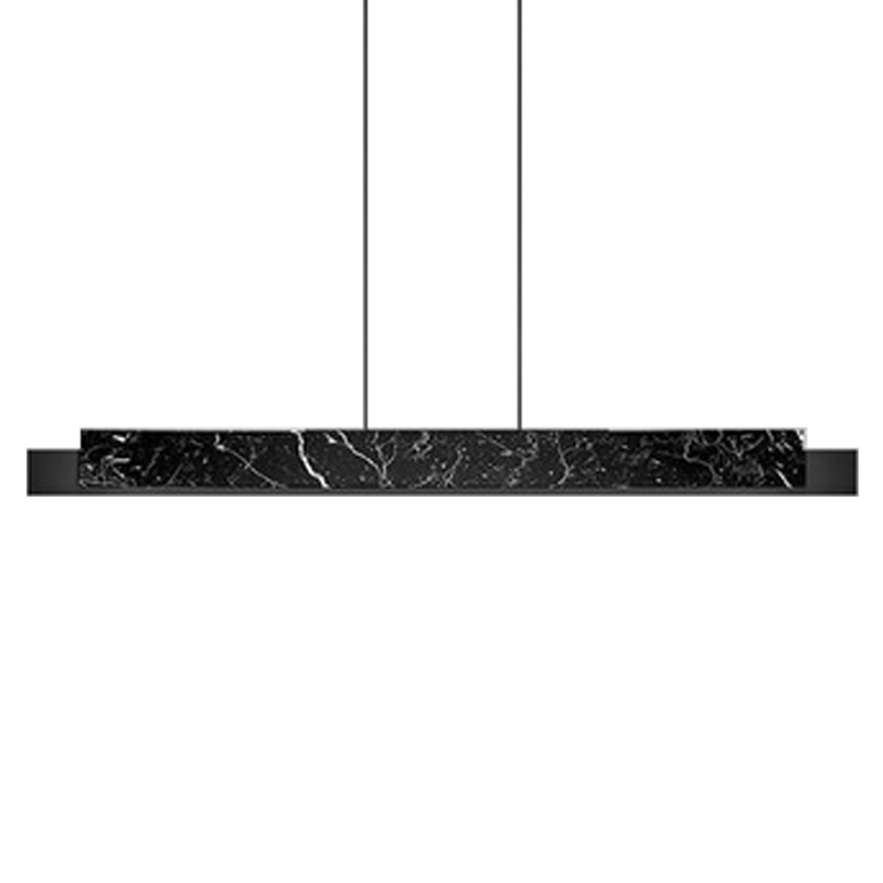 Люстра Leonce Marble Linear Chandelier Черный Черный Мрамор Nero в Краснодаре | Loft Concept 