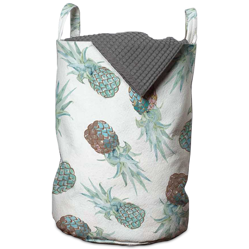 Корзина Pineapple Pattern Basket Голубой пастельный Белый в Краснодаре | Loft Concept 