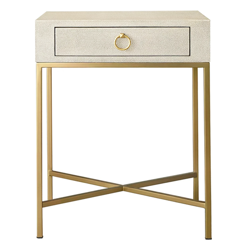 Gaston Stingray Texture Ivory Side Table Приставной стол скат Золотой ivory ( слоновая кость ) в Краснодаре | Loft Concept 