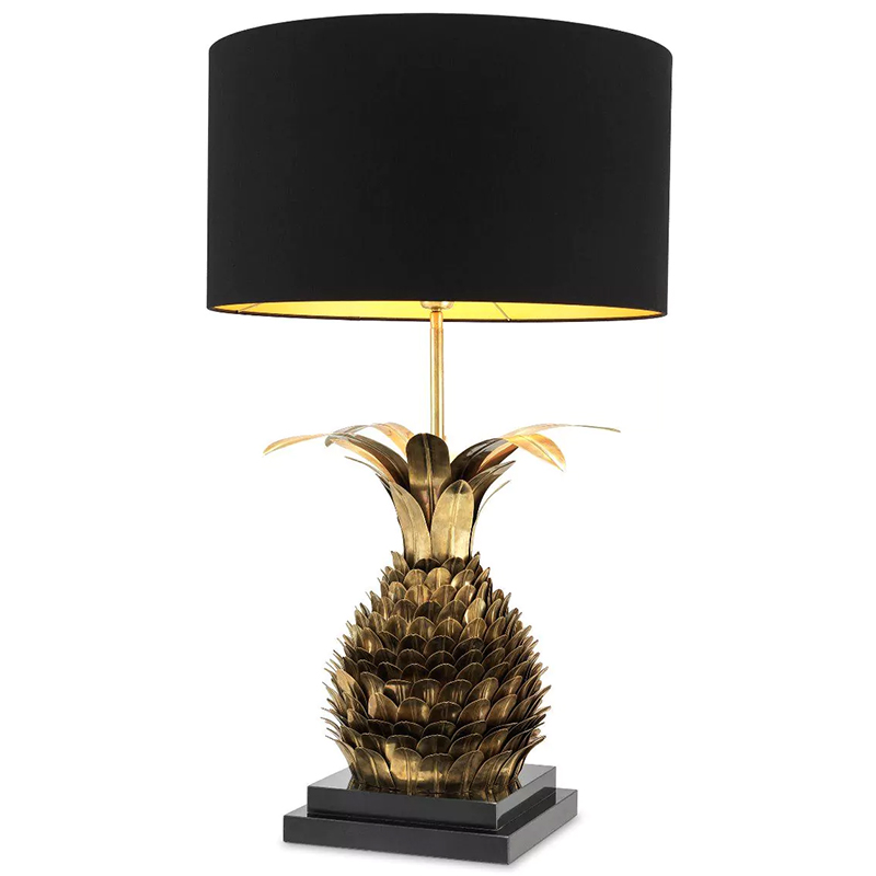 Настольная лампа Eichholtz Table Lamp Ananas Черный Латунь Винтажная латунь в Краснодаре | Loft Concept 