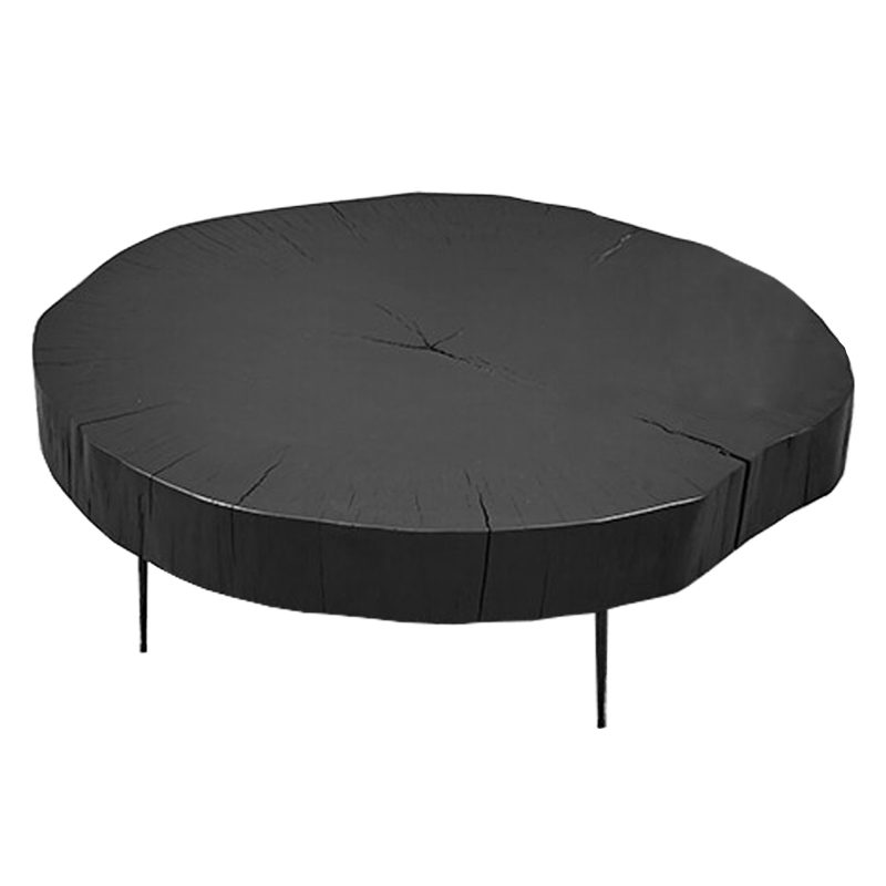 Кофейный стол Saw Cut Black Wood Coffee Table Черный в Краснодаре | Loft Concept 