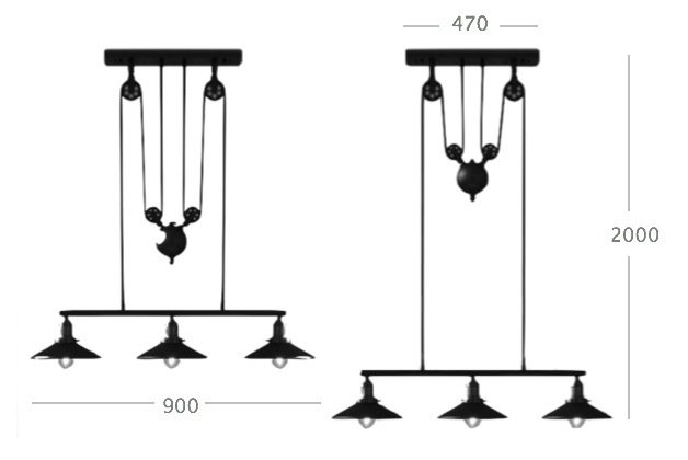 Люстра Loft Cone Pendant Balance Line 3 в Краснодаре