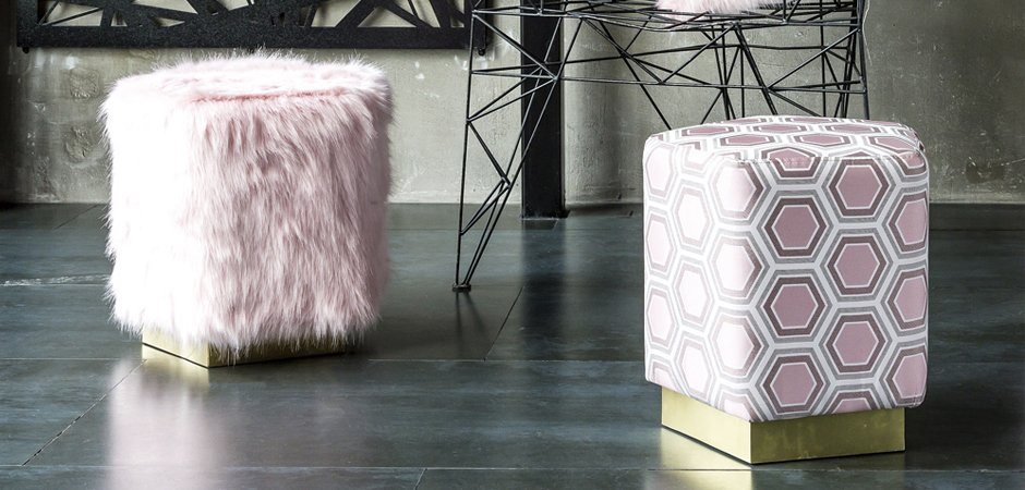 Пуф Hexagon Pink Geometry - Loft-Concept в Краснодаре