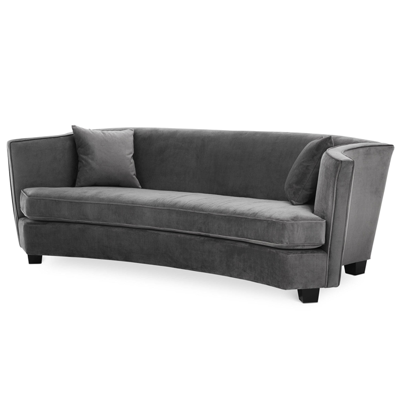 Диван Eichholtz Sofa Jiulietta Grey 3 Серый Черный в Краснодаре | Loft Concept 