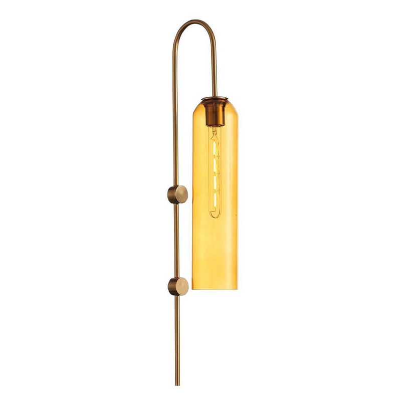 Бра ARTICOLO float Wall Sconce Amber Янтарный Латунь в Краснодаре | Loft Concept 